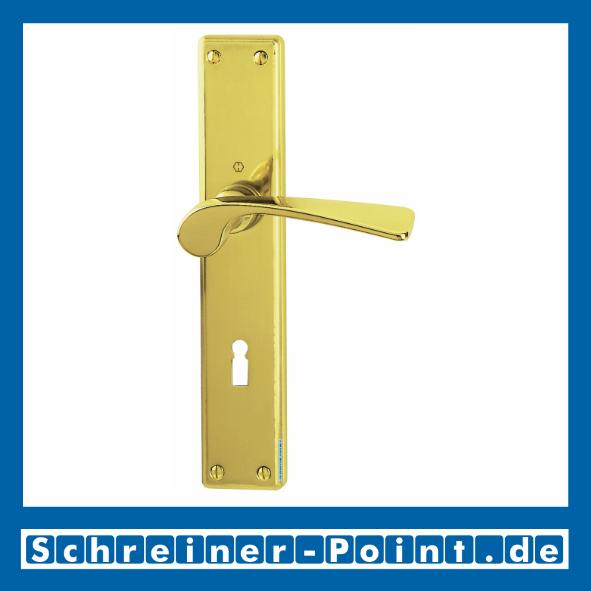 Hoppe Bern Langschild-Garnitur Messing poliert  F71  M158/311, 800254, 800278, 6500847, 6587893, 6587943